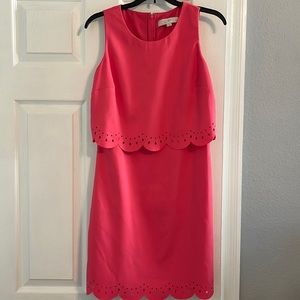Pink dress only worn once from Loft. Size 4P